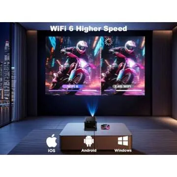 1080P Adjustable Projector for Home & Outdoor Fun