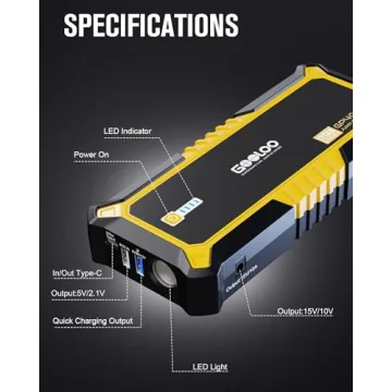Powerful GOOLOO GP4000 Jump Starter for All Vehicles