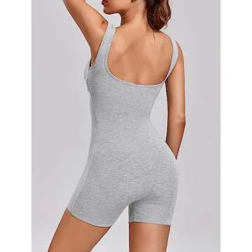 Abonlen Sweetheart Neckline Rompers for Women One Piece Jumpsuits Shorts Backless Top Sleeveless Bodysuit