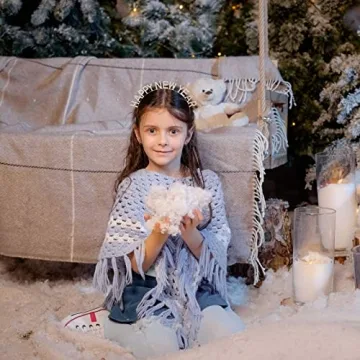 lycycse Happy New Year Headband Tiara Christmas Rhinestone Hairband Shiny Crystal Headpiece Headdress 2023 New Year Eve Party Supplies Favors Decorations