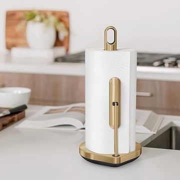 simplehuman Tension Arm Paper Towel Holder - Heavy-Duty & Stylish