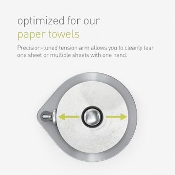 simplehuman Tension Arm Paper Towel Holder - Heavy-Duty & Stylish