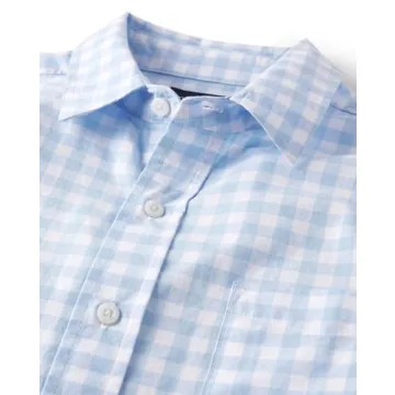 Stylish Long Sleeve Button Up Shirt for Family Matching