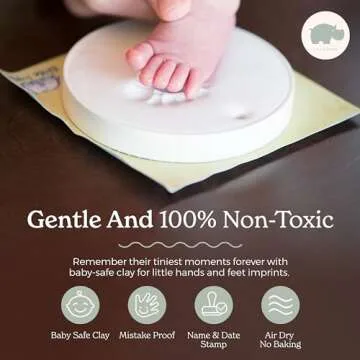 Little Hippo Baby Ornament Keepsake Kit 2 EASELS! Baby Shower Gifts, Baby Footprint Kit and Handprint Kit, Handprint Mothers Day Gift from Toddler, Personalized Baby Gifts, Mother's Day Craft Kits