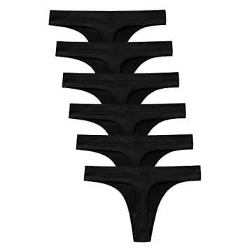 SHARICCA Seamless Thongs - Comfortable No Show Underwear