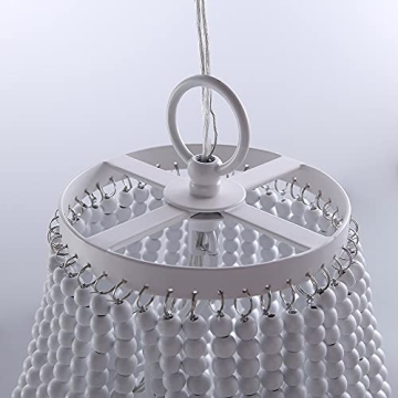 LOVEDIMA Retro Classic Wood Beaded Basket 8-Light Chandelier