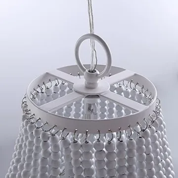 LOVEDIMA Retro Classic Wood Beaded Basket 8-Light Chandelier