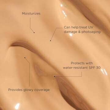 Tinted Mineral Sunscreen with Non-Nano Zinc Oxide, SPF 30 Face Moisturizer, GLOW ME by FRE Skincare (Light-Medium) - Hydrating Lightweight Face Cream for Smoother & Glowing Skin - Reef-Safe Sunscreen