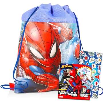 Marvel Spiderman Travel Bag Bundle 4 Pack Activity Set