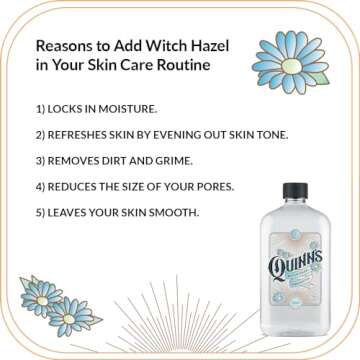 Quinn’s Alcohol Free Witch Hazel with Aloe Vera 16 Ounce Unscented