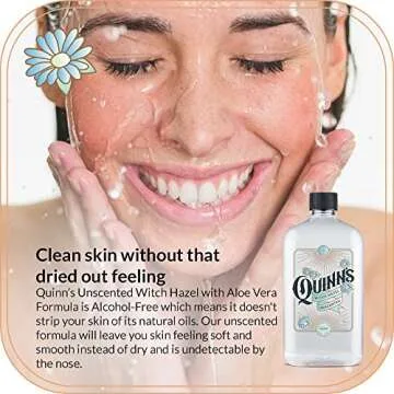 Quinn’s Alcohol Free Witch Hazel with Aloe Vera 16 Ounce Unscented