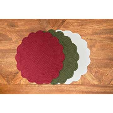 Elegant C&F Home Reversible Cotton Placemat Set of 6