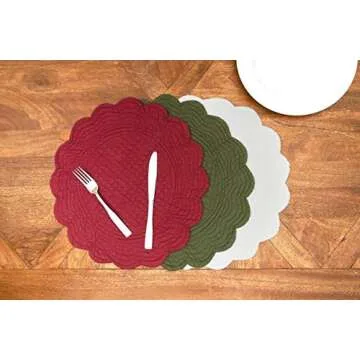 Elegant C&F Home Reversible Cotton Placemat Set of 6