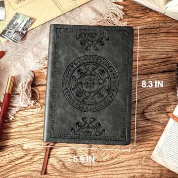 Elegant CAGIE Lined Journal - Soft Cover Leather Notebook