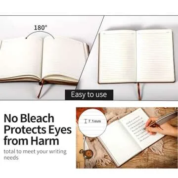 Elegant CAGIE Lined Journal - Soft Cover Leather Notebook