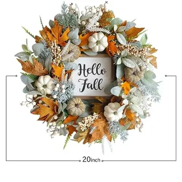 20" CIR OASES Fall Wreath Perfect for Thanksgiving Decor