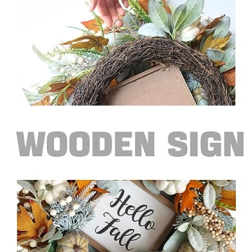 20" CIR OASES Fall Wreath Perfect for Thanksgiving Decor