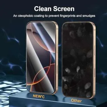 NEW'C [3 Pack Designed for iPhone 16 Pro (6.3 inches) Screen Protector Tempered Glass with easy installation tool included,Case Friendly Ultra Resistant