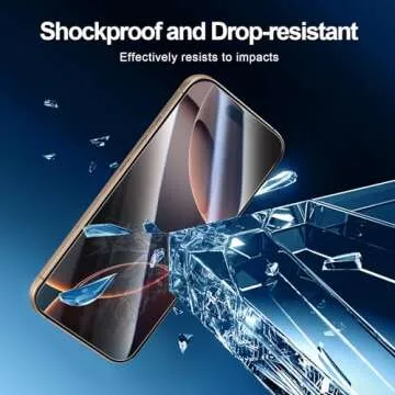 NEW'C [3 Pack Designed for iPhone 16 Pro (6.3 inches) Screen Protector Tempered Glass with easy installation tool included,Case Friendly Ultra Resistant