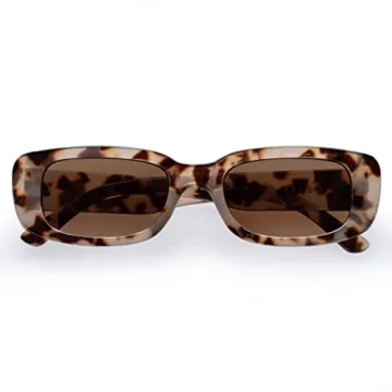 AIRE CERES Rectangular Unisex Sunglasses in Cookie Tort