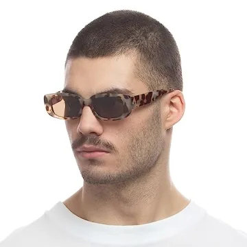 AIRE CERES Rectangular Unisex Sunglasses in Cookie Tort