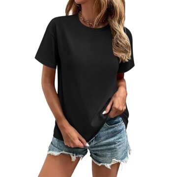 Zeagoo Women Basic T-Shirts Comfortable Stylish 2-Pack
