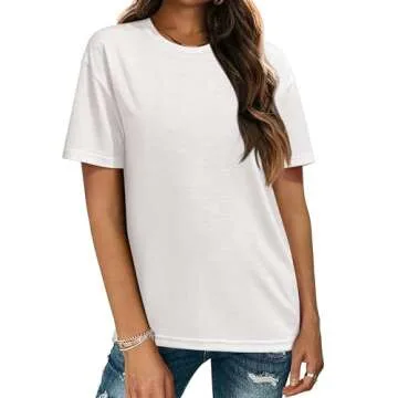 Zeagoo Women's Stylish Basic T-Shirts 2-Pack for Comfort