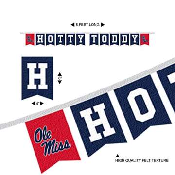 College Flags & Banners Co. Ole Miss String Pennant Banner Flags - Blue