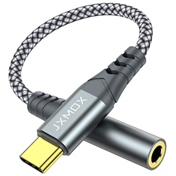 USB C to 3.5mm Adapter - JXMOX Compatible with iPhone & MacBook