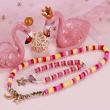 MIIIM Red Clay Bracelet Kit - Heishi Beads & Charms