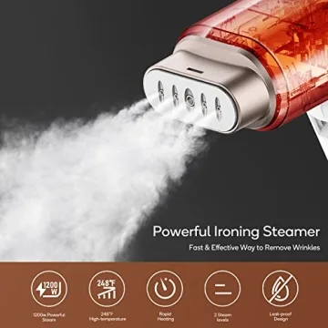 Newbealer 1200W Travel Steamer Lightweight Wrinkle Remover