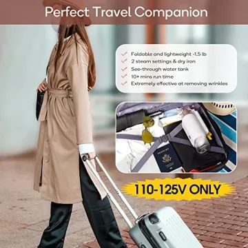 Newbealer 1200W Travel Steamer Lightweight Wrinkle Remover