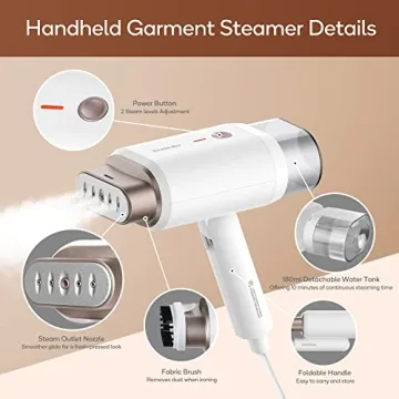Newbealer 1200W Travel Steamer Lightweight Wrinkle Remover