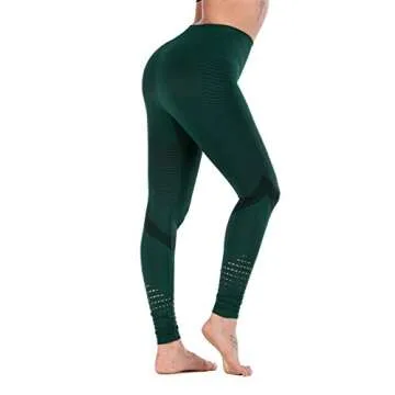 Women's High Waist Tummy Control Yoga Leggings Seamless Running Workout Yoga Pants Butt Lift Tight