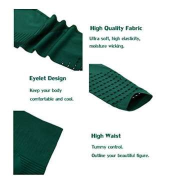 Women's High Waist Tummy Control Yoga Leggings Seamless Running Workout Yoga Pants Butt Lift Tight