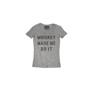 Buy Me Brunch Whiskey Made Me Do It T-Shirt (Men, Small, Grey)