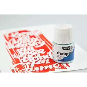 Pebeo Easy Peel Liquid Latex Masking Fluid - Drawing Gum - Dries Quickly - For Ink - Watercolor - Gouache Painting & Illustration - Fine Arts & Crafts Supplies - 45ml Bottle