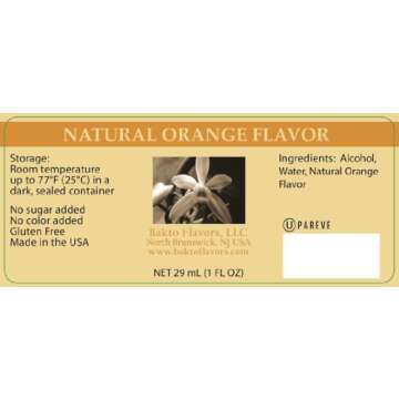 Bakto Flavors Natural Orange Extract (1 FL OZ) Pack of 3