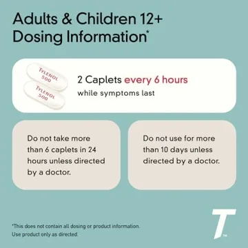 Tylenol Extra Strength Caplets 500 mg Pain Relief 100 Count