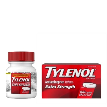 Tylenol Extra Strength Caplets 500 mg Pain Relief 100 Count