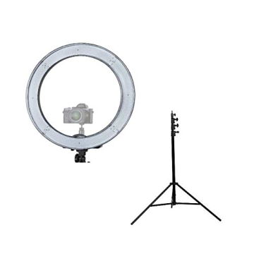 Prismatic 18" Halo Ring Light - Bi-Color, Dimmable with Stand