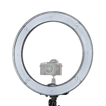 Prismatic 18" Halo Ring Light - Bi-Color, Dimmable with Stand