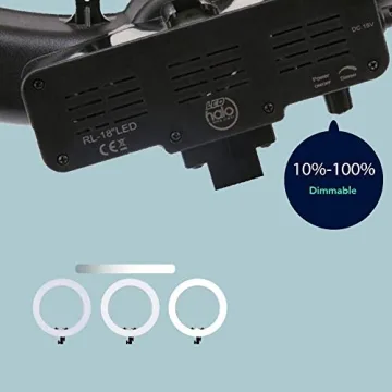 Prismatic 18" Halo Ring Light - Bi-Color, Dimmable with Stand