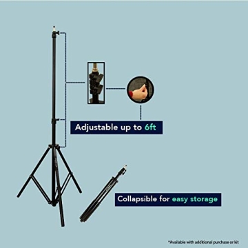 Prismatic 18" Halo Ring Light - Bi-Color, Dimmable with Stand