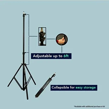 Prismatic 18" Halo Ring Light - Bi-Color, Dimmable with Stand