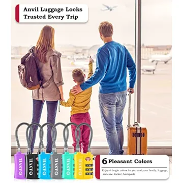 ANVIL TSA Approved Cable Luggage Locks - Secure and Stylish