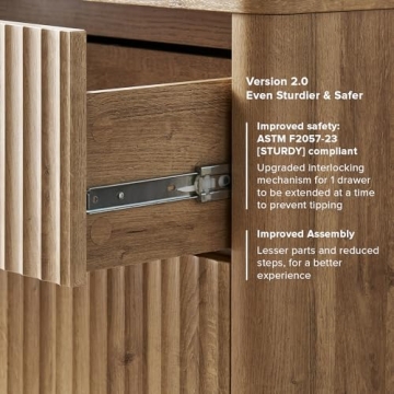 Mopio Brooklyn 3 Drawer Dresser Modern Safe Storage