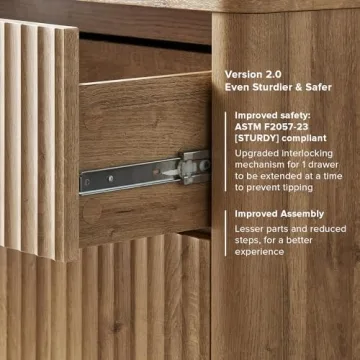 Mopio Brooklyn 3 Drawer Dresser Modern Safe Storage