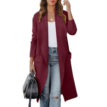 Chic ANRABESS Women's Long Cardigan Sweater - Trendy Oversized Knit Jacket