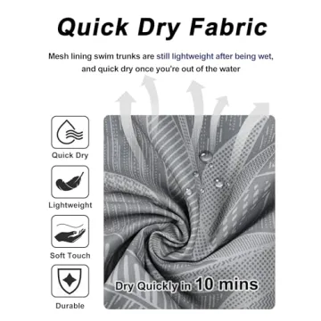 Men's Quick Dry Swim Trunks by BOJIN